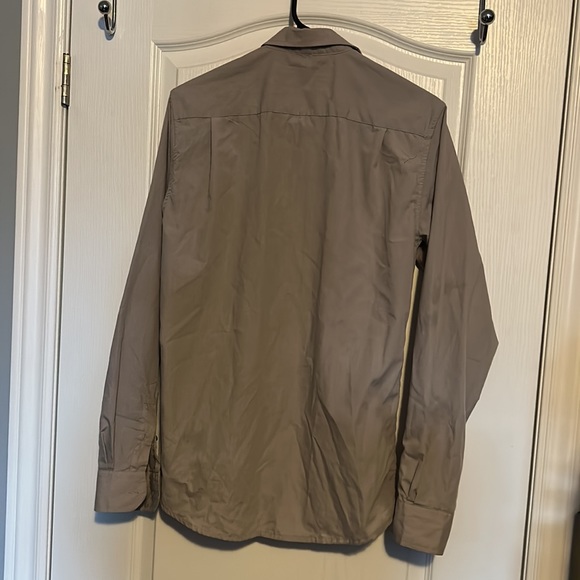 Vroom & Dreesmann Light Grey Small Men's Dress Shirt - Picture 3 of 3